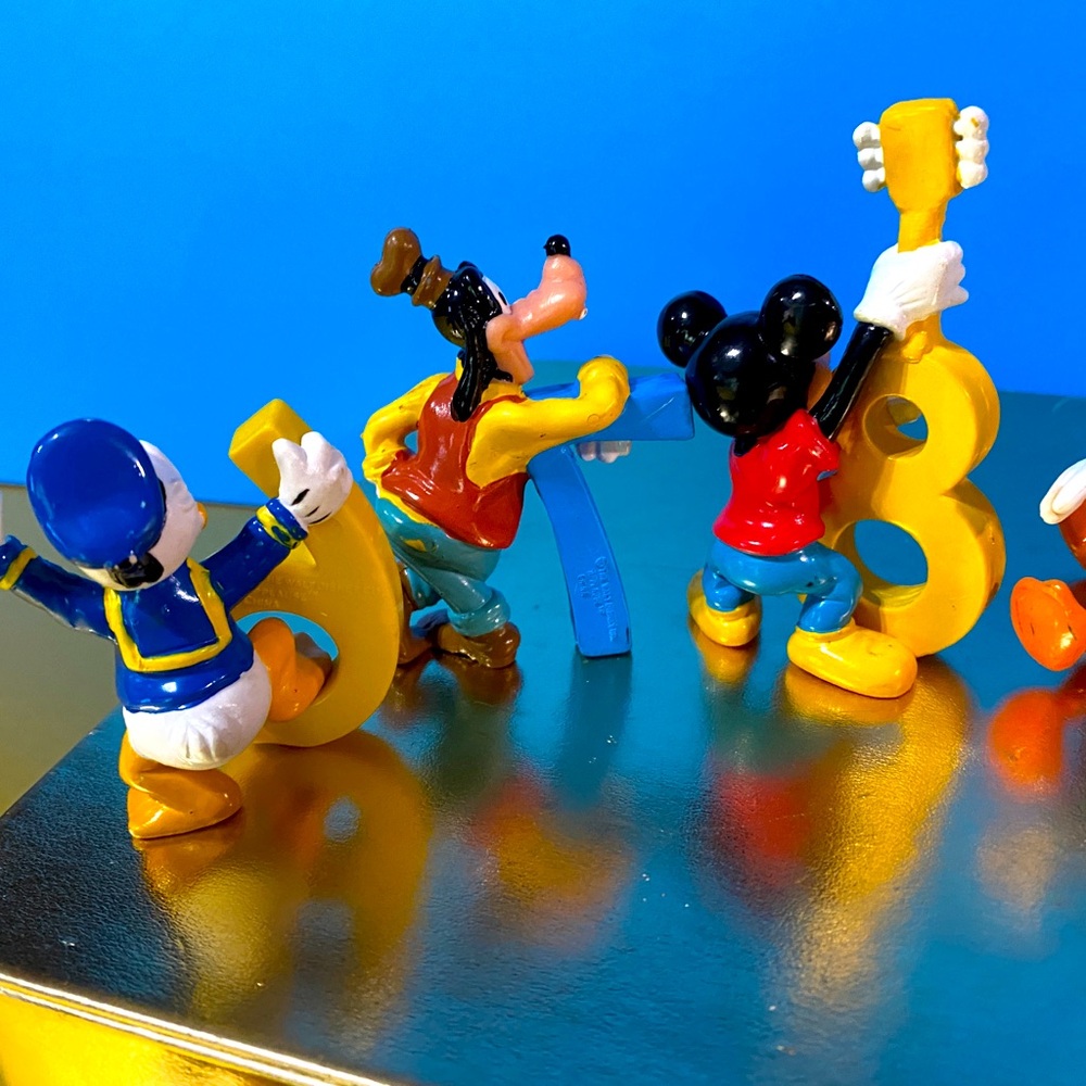 WALT DISNEY VTG 80’s MICKEY PLUTO GOOFY DONALD DUCK w/NUMBERS APPLAUSE PVC TOYS - Picture 11 of 13